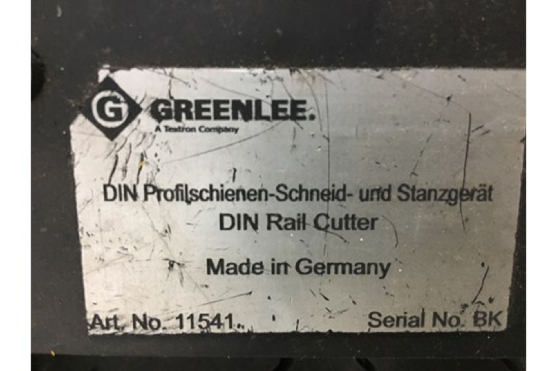 Greenlee 11541 DIN Rail Cutter - Image 3 of 3