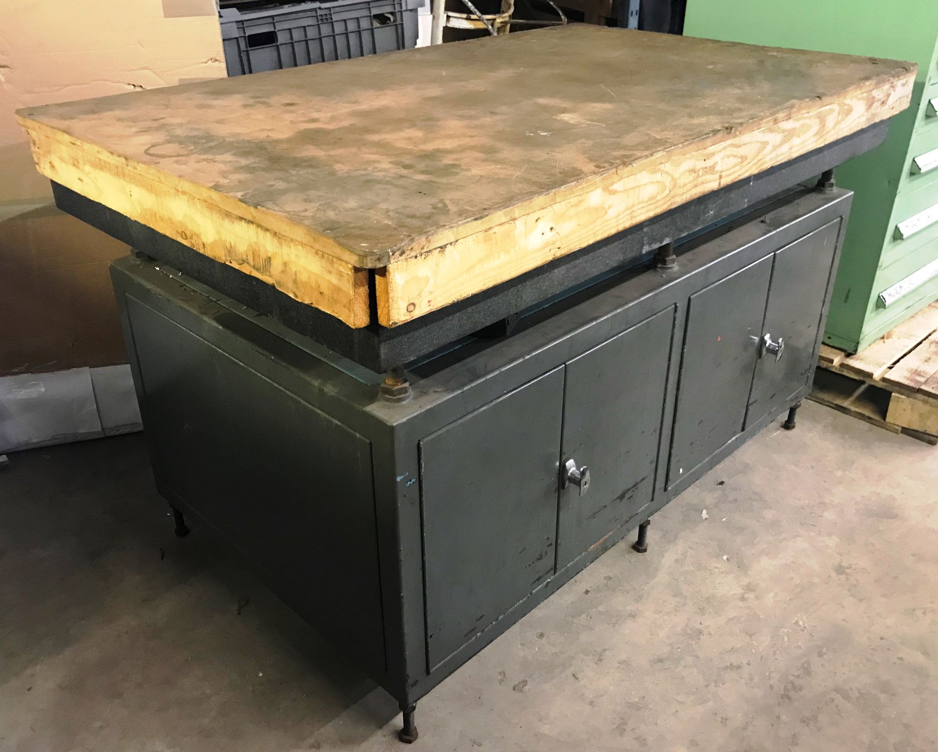 Granite Surface Plate w/ Metal Cabinet Frame