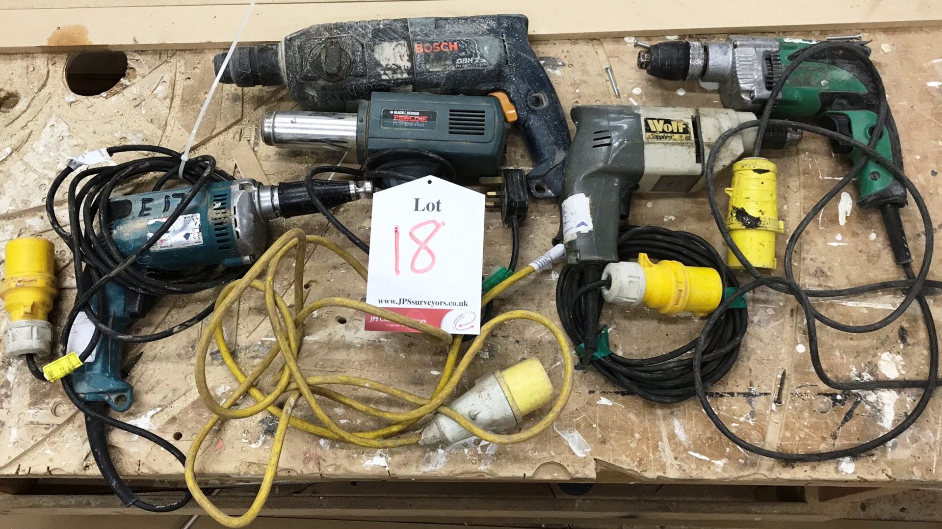 5 x Various Power Tools 110v & 220V - As Pictured