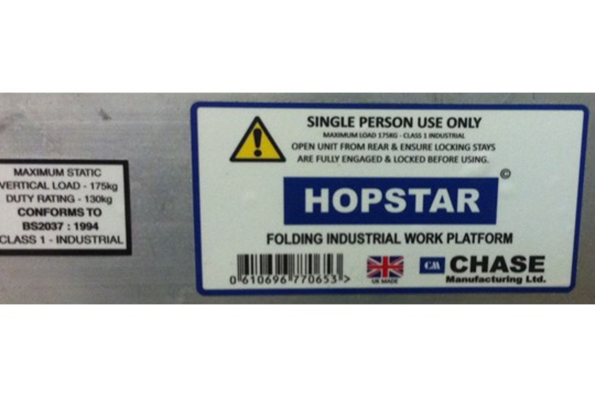 2 x Hopstar Folding Industrial Work Platforms - Image 5 of 5