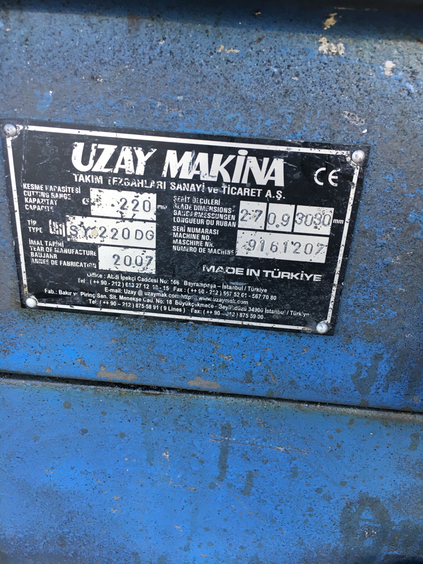 Uzay Makina 220DG Band Saw - Bild 7 aus 7