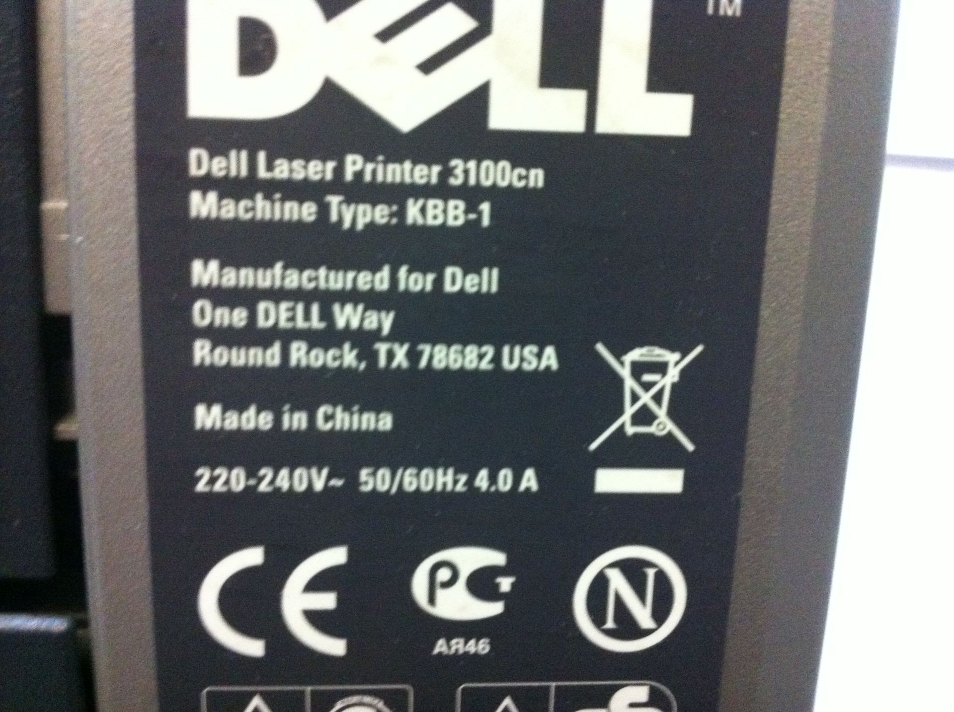 Dell 3100 cn colour laser printer - Image 3 of 3