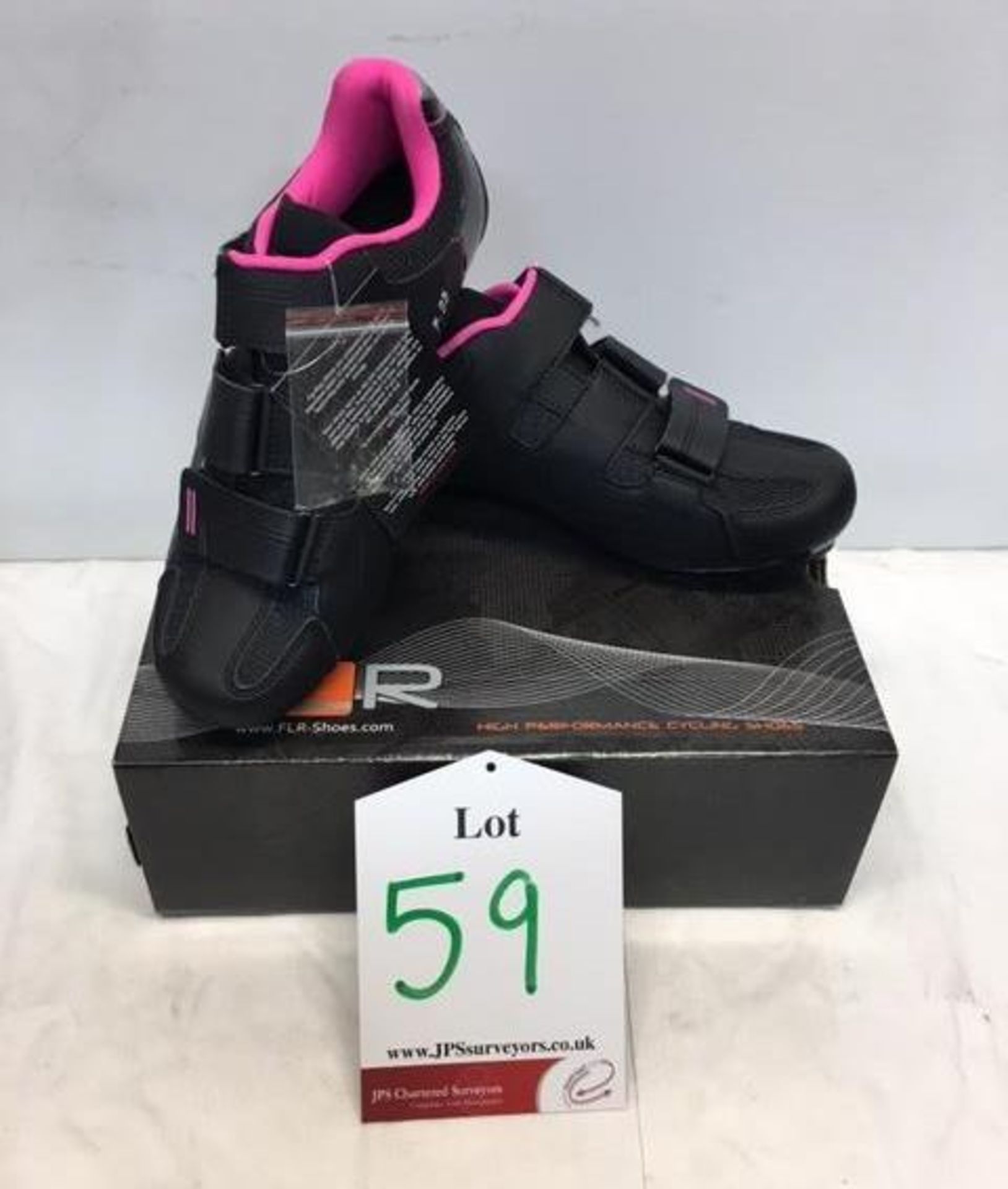 FLR F-35.III Road Shoes in Matt Black/Pink Trim | EUR 40 | RRP £42.09