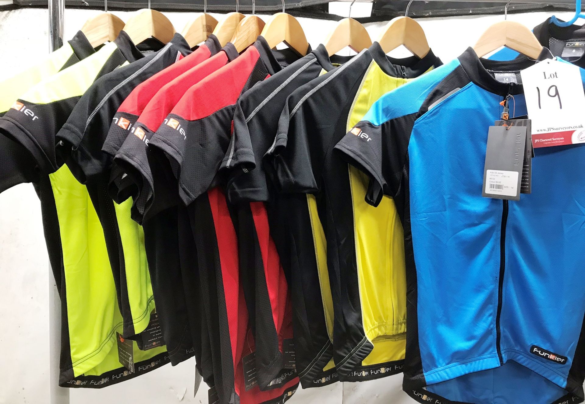 13 x Kids Funkier Short Sleeve Cycling Jerseys - Various Styles - Sizes: 8yr - 14yr - Bild 8 aus 8