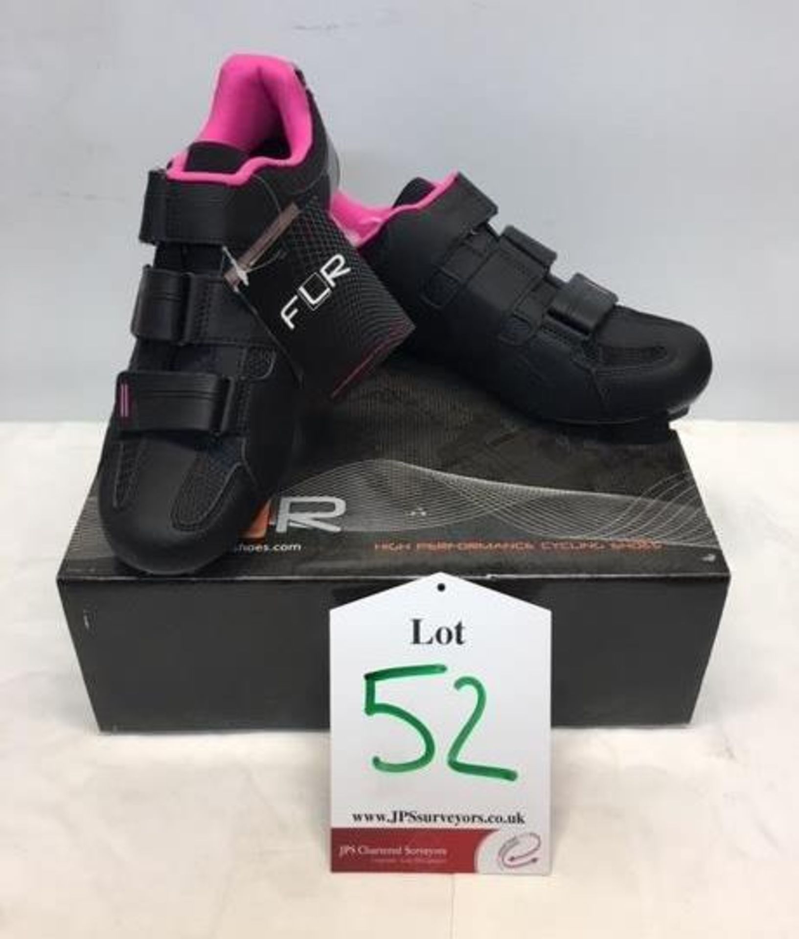 FLR F-35.III Road Shoes in Matt Black/Pink Trim | EUR 41 | RRP £49.19