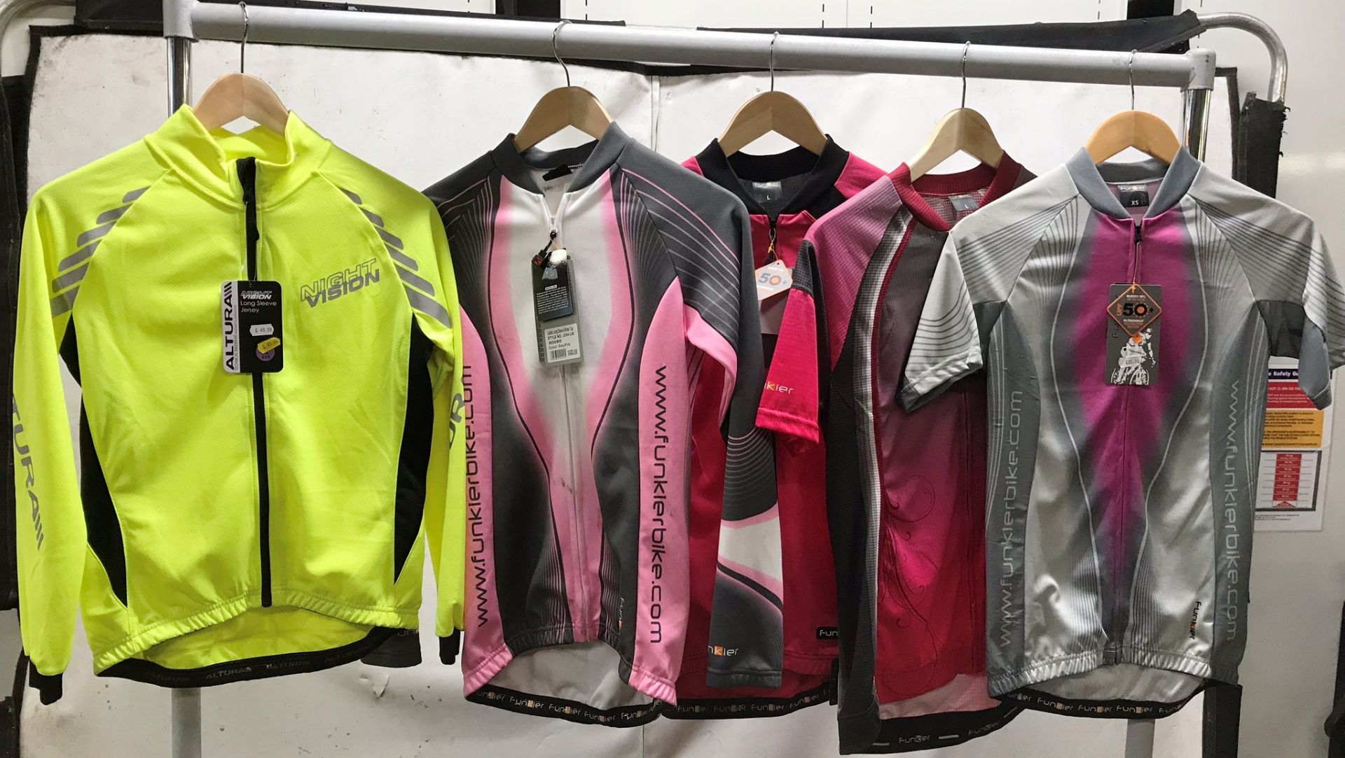 5 x Funkier & Altura Womens Cycling Tops - Various Sizes and Styles - New w/ Tags