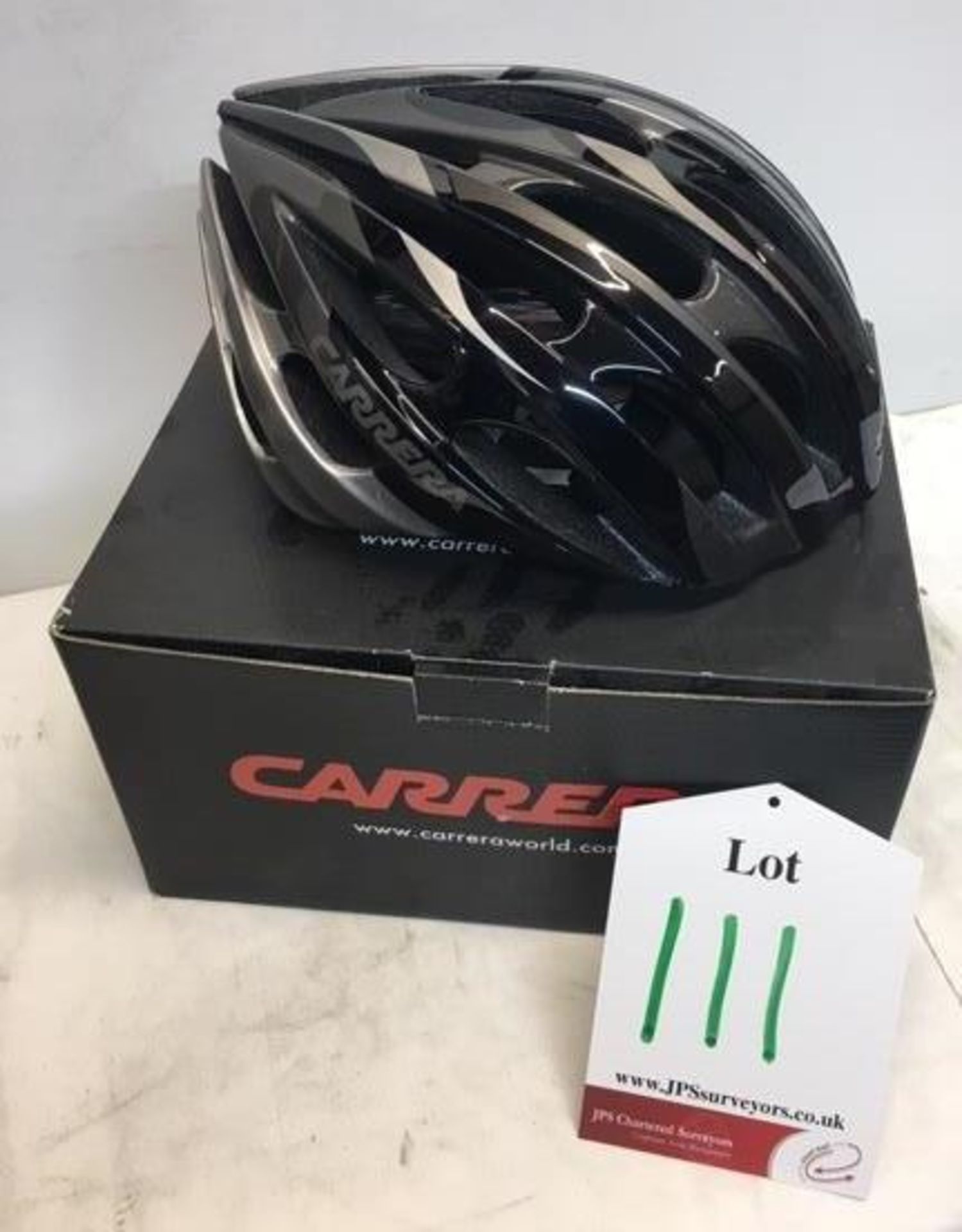 Carrera E0447 Razor X-Press Road Helmet in Black/Silver Matt | 58-62 cm | RRP £50.00