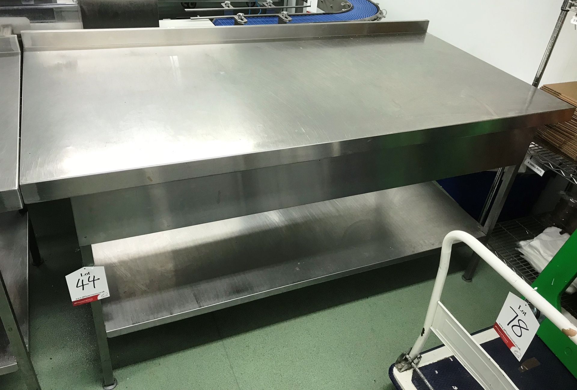 Stainless Steel Preparation Table w/ Undershelf & Upstand - 1900mm Length