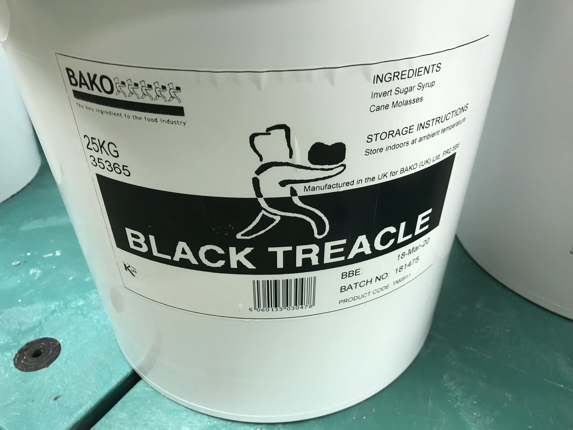 2 x 25kg Tubs of Golden Syrup & 1 x 25kg Tub of Black Treacle - Image 2 of 5