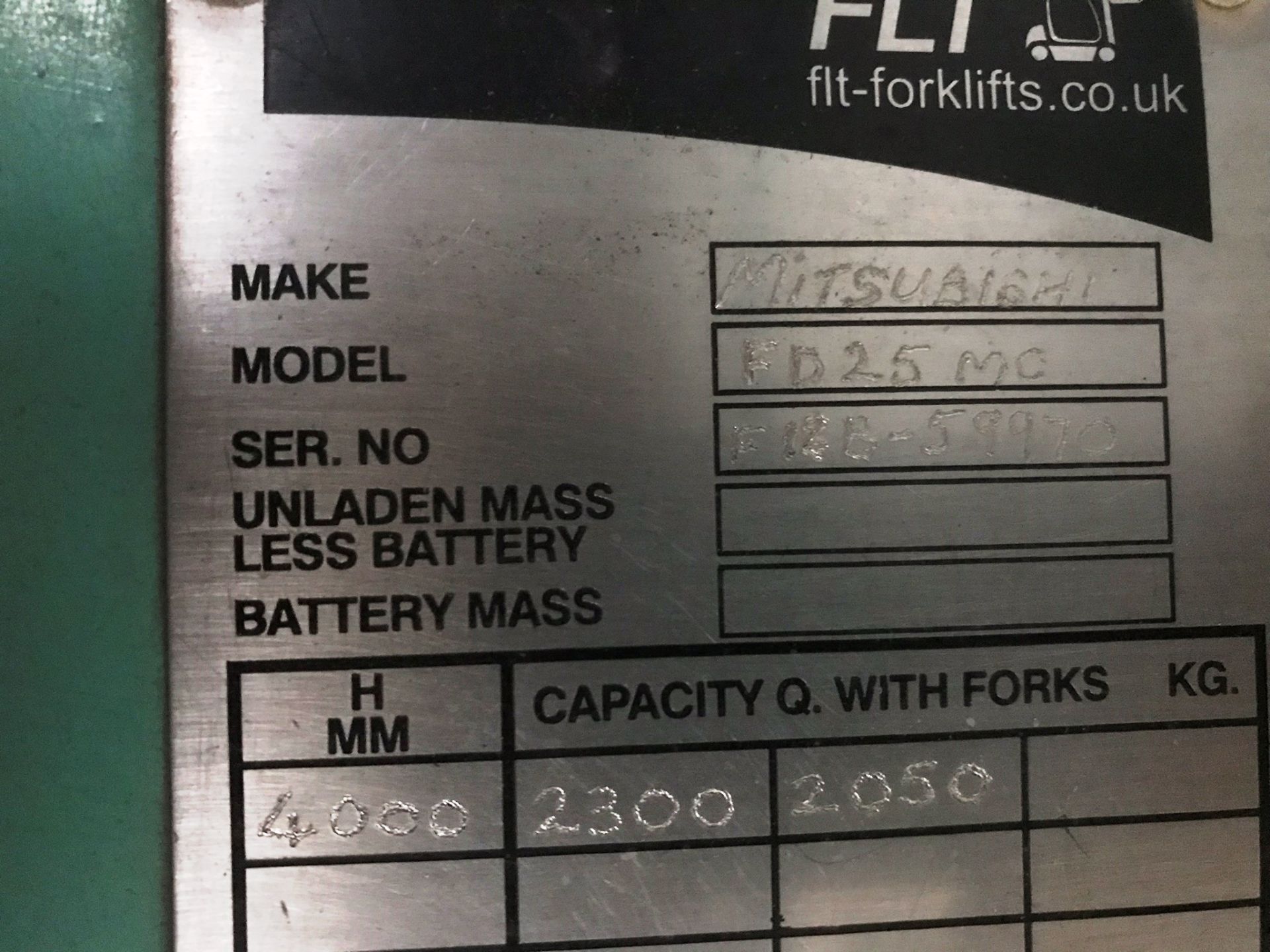 Mitsubishi FD 2.5 Diesel Forklift Truck | Hours: 3,057 - Image 2 of 3