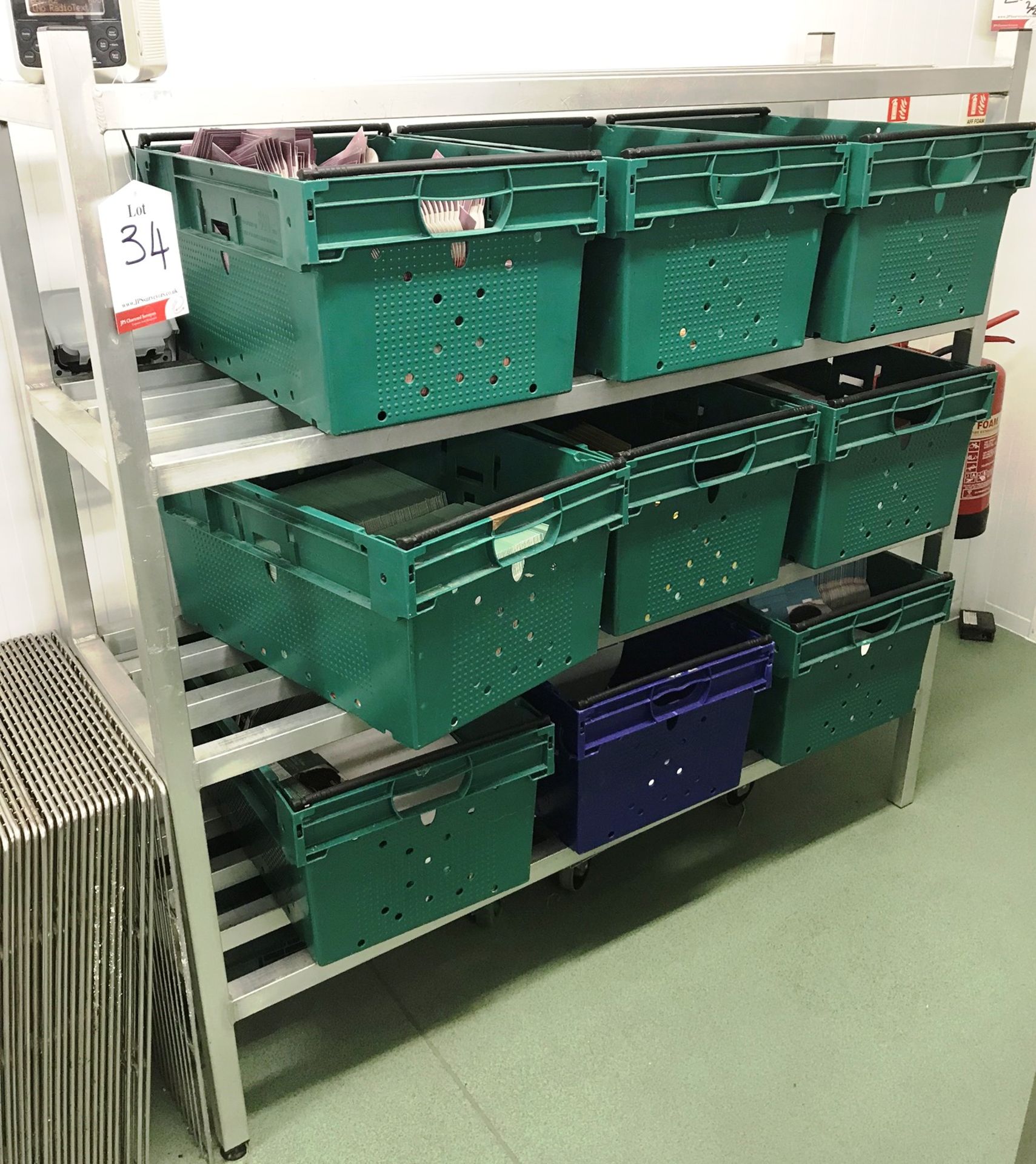 4 Tier Metal Slatted Rack - 1520mm Width | CONTENTS NOT INCLUDED