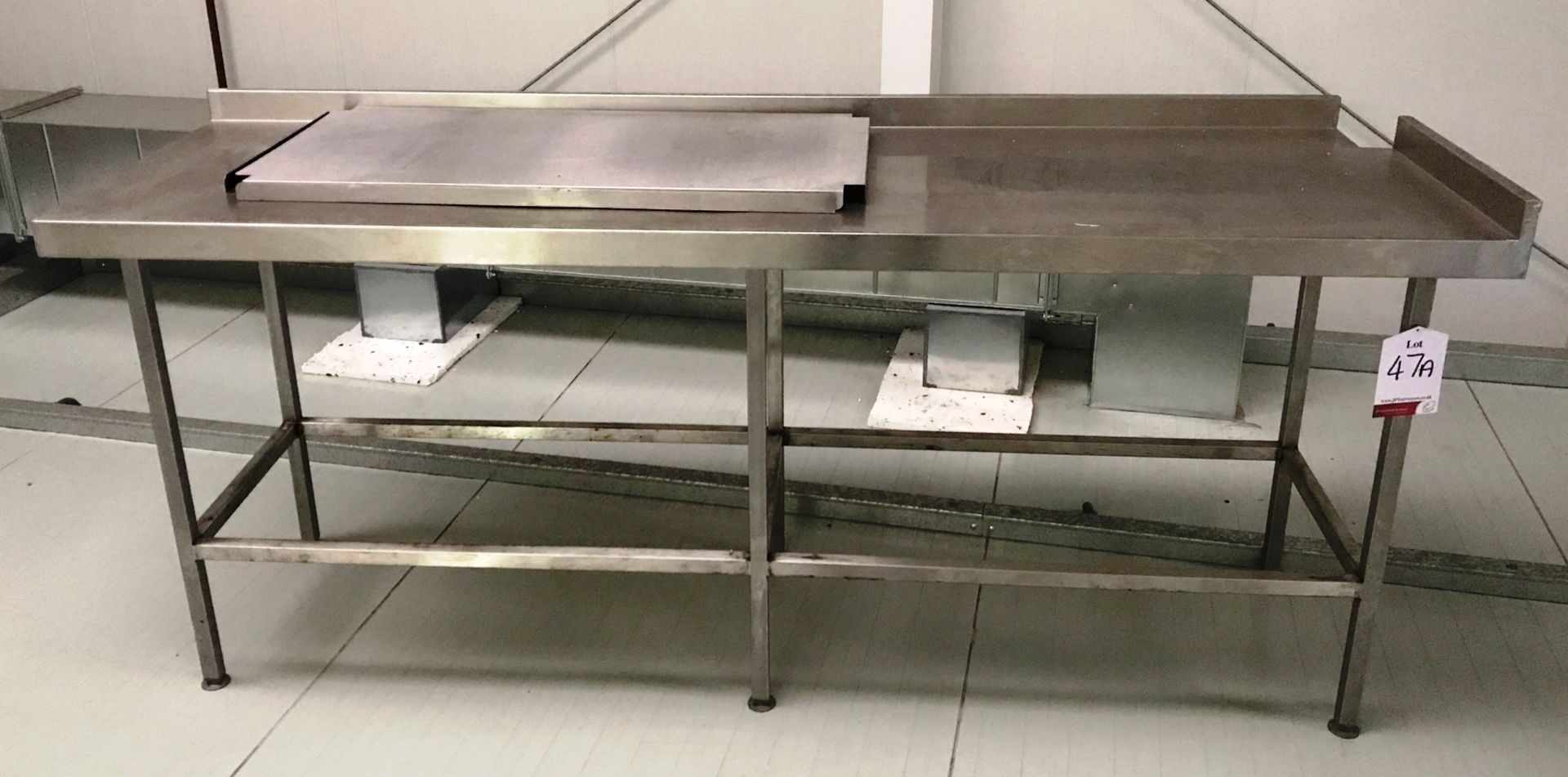 Stainless Steel Preparation Table w/ Sidestand & Upstand - 2220mm Length