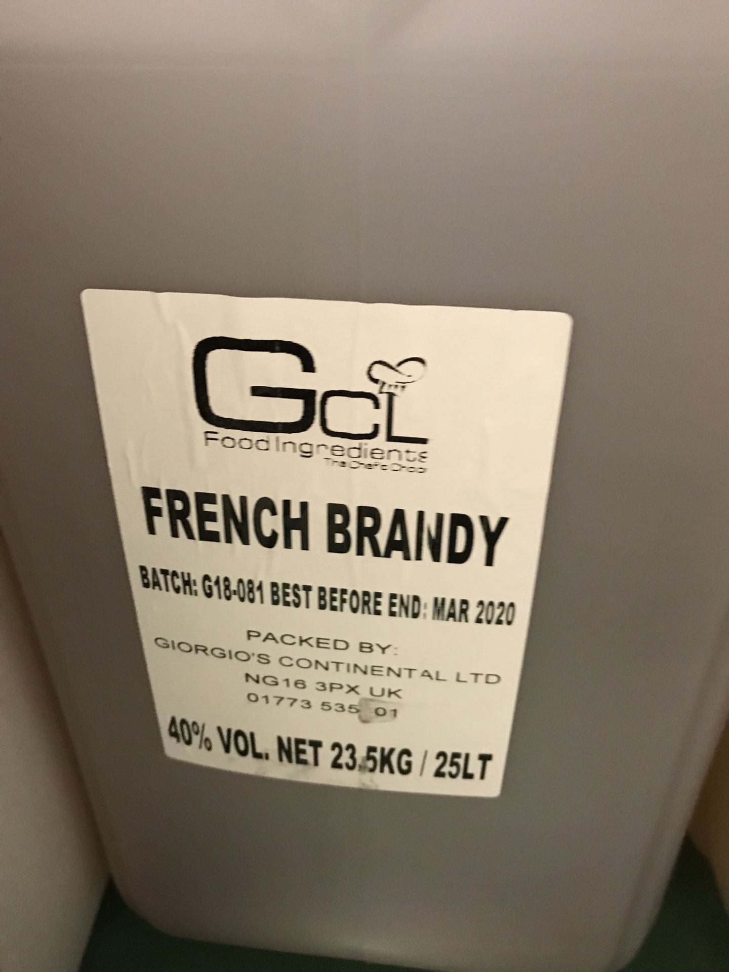 4 x 25LT GCL French Brandy - BBE: 03/2020 - Image 3 of 5