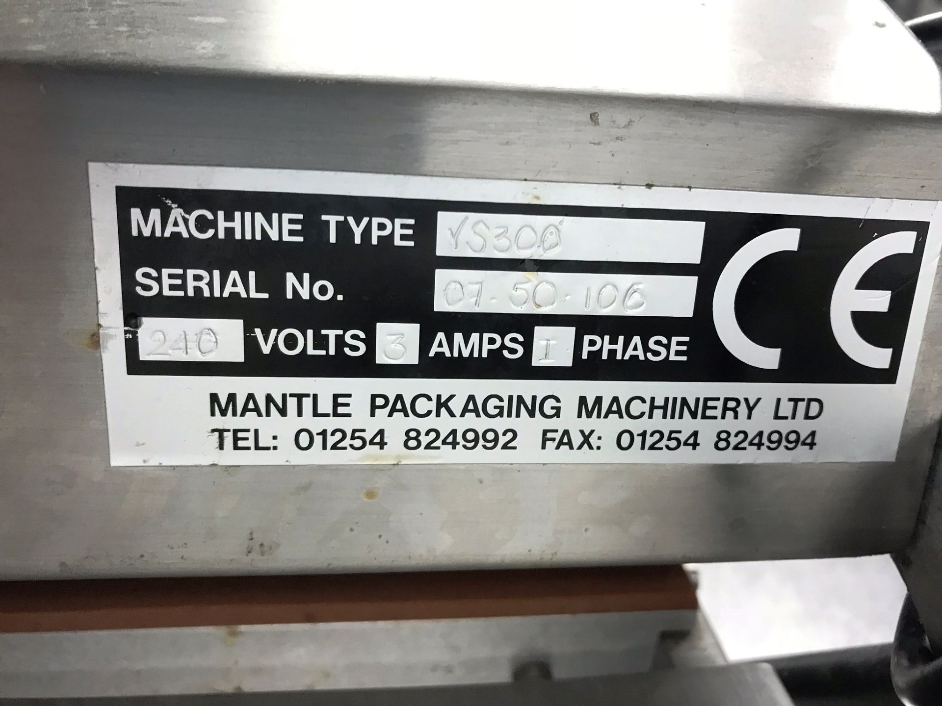 Mantle Packaging VS300 Tray Lidding Machine w/ Various Die Plates - Image 3 of 4