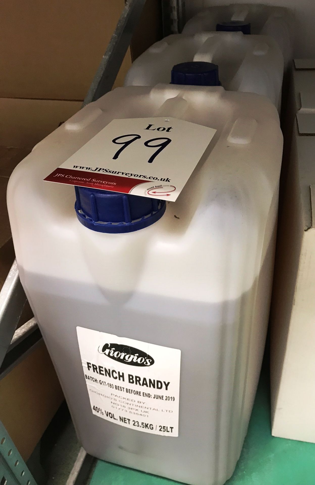 3 x 25LT GCL French Brandy - BBE: 06/2019