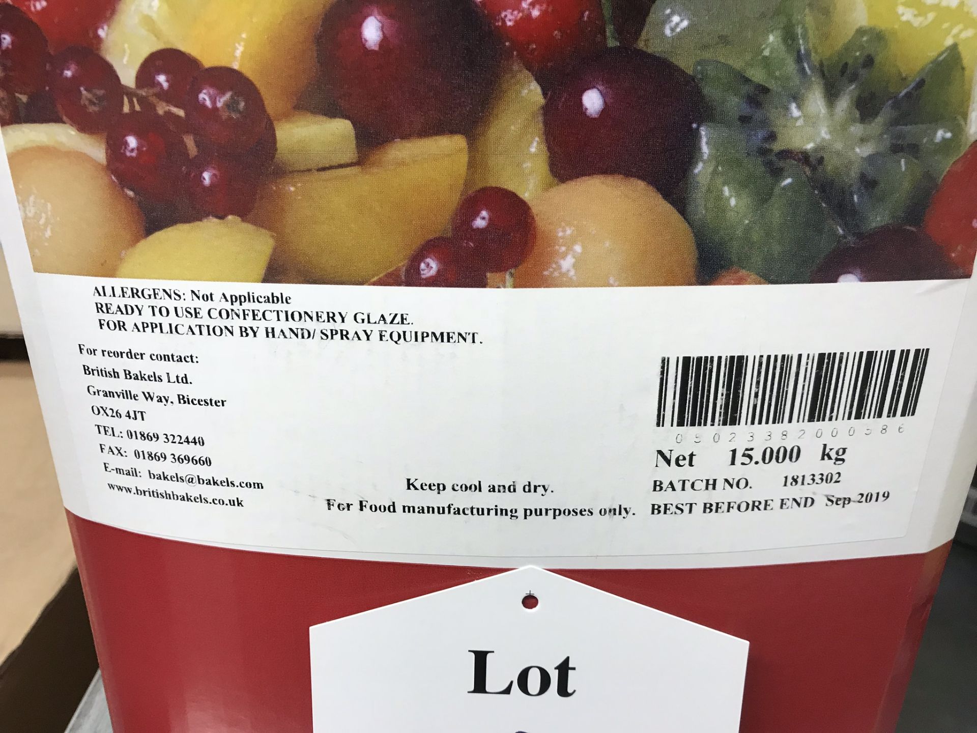 3 x Bakels Inst Superglaze Apricot - 15kg - Product Code: 347250 - 07/2019 - Image 2 of 5