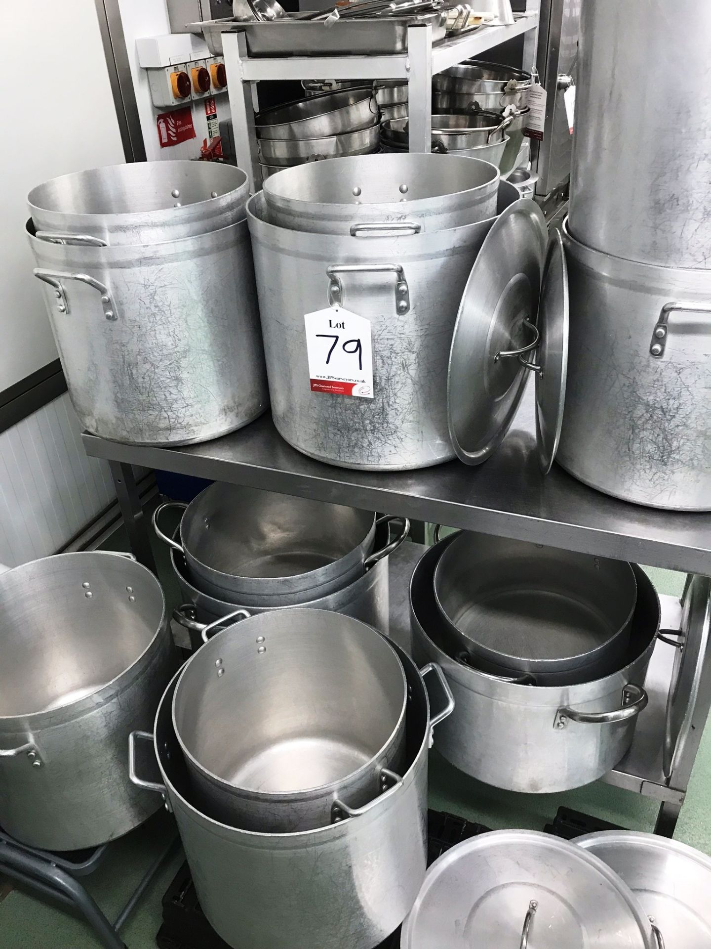 13 x Commercial Heavy Duty Stock Pots/Pans w/ 5 x Lids - Image 4 of 4