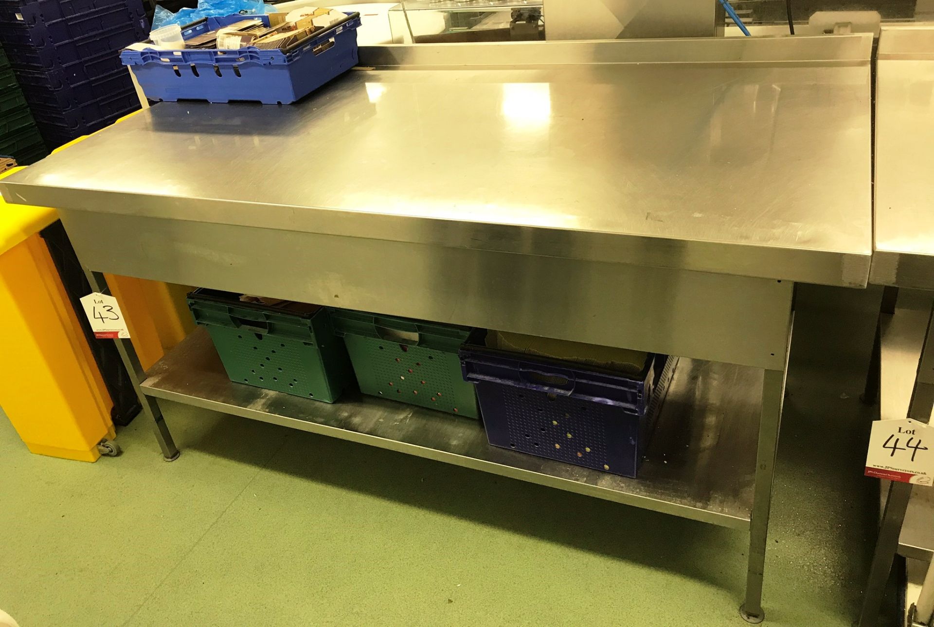 Stainless Steel Preparation Table w/ Undershelf & Upstand - 1900mm Length