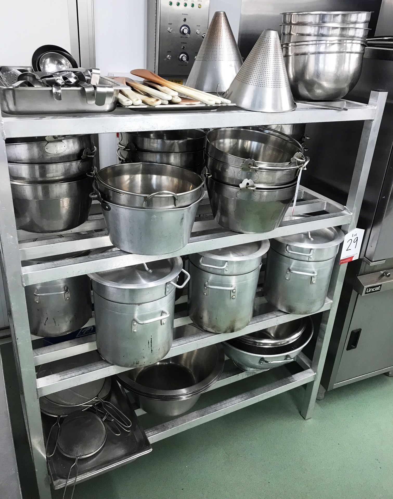 Quantity Of Various Commercial Pots | Pans | Bowls | Ladles - As Pictured | RACK NOT INCLUDED - Bild 6 aus 6