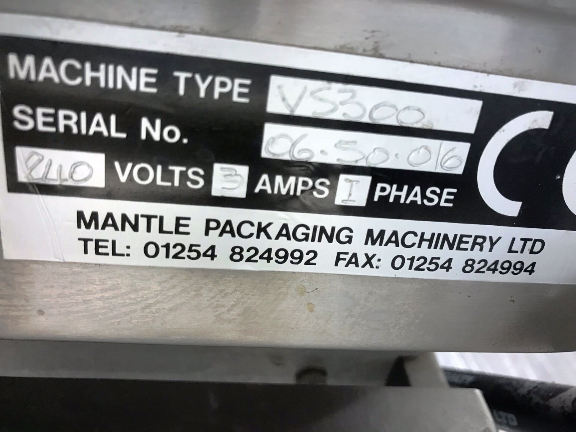 Mantle Packaging VS300 Tray Lidding Machine w/ Various Die Plates - Image 5 of 5