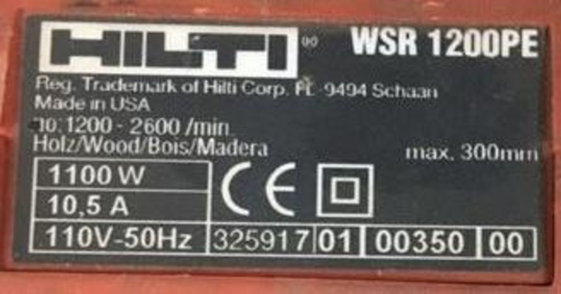 Hilti WSR1200-PE Reciprocating Saw - Image 8 of 11