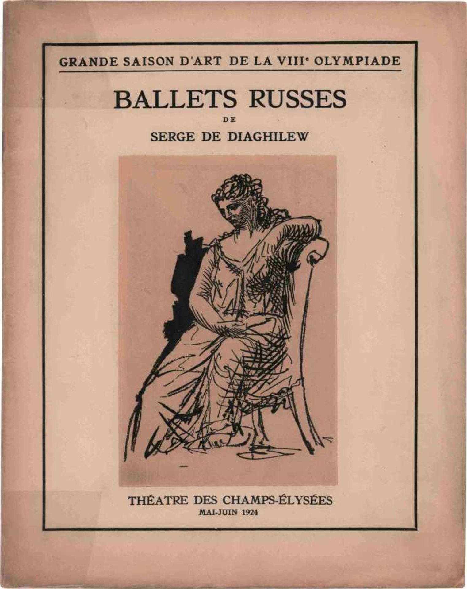 [BALLETS RUSSES, PICASSO, DIAGHILEW] Grande Saison d'Art de la 8me Olympiade. 17. Saison der Ballets