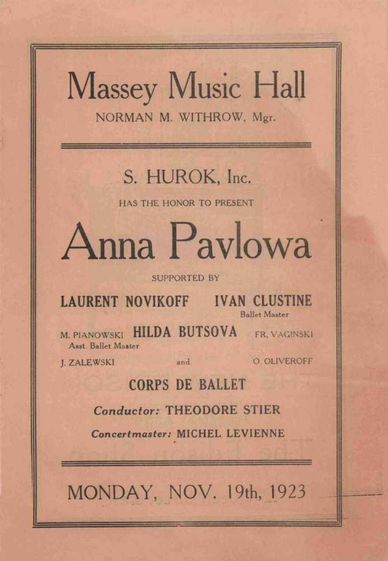 [BALLETS RUSSES, ANNA PAVLOWA] Lot aus 7 Programmheften der Auftritte von Anna Pawlowa in den USA - Bild 10 aus 12