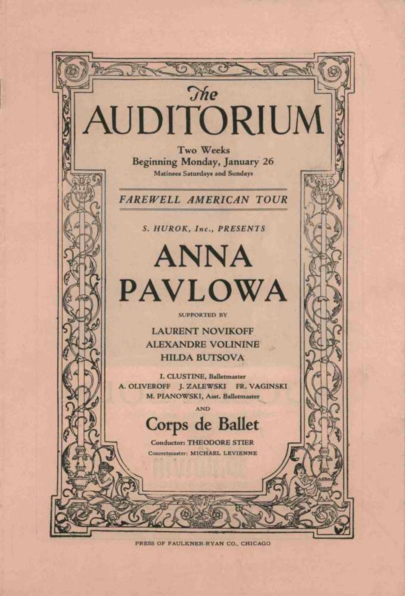 [BALLETS RUSSES, ANNA PAVLOWA] Lot aus 7 Programmheften der Auftritte von Anna Pawlowa in den USA - Bild 11 aus 12