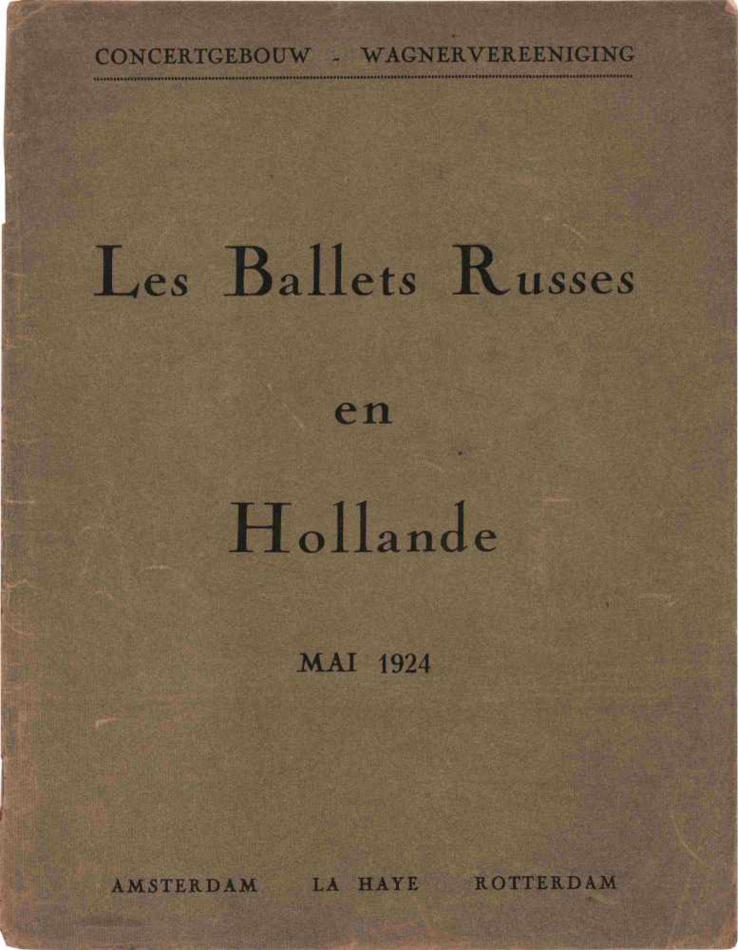 [BALLETS RUSSES, DIAGHILEW] Lot aus 2 Booklets zum Gastspiel der Truppe der Ballets Russes von - Bild 2 aus 4