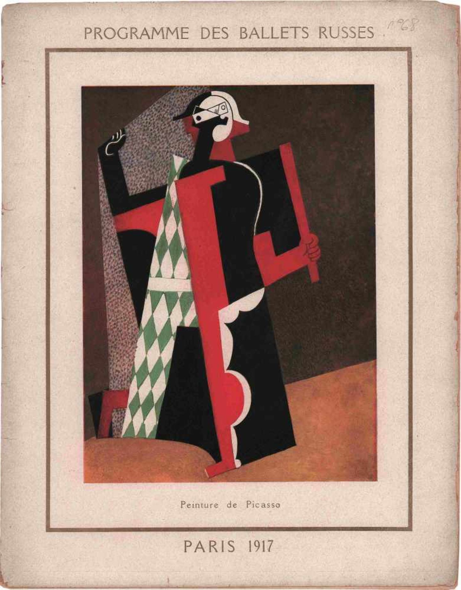 [BALLETS RUSSES, BAKST, LARIONOW, MARTY, PICASSO] Russische Saison, 1917, Théâtre du Châtelet, - Bild 3 aus 3