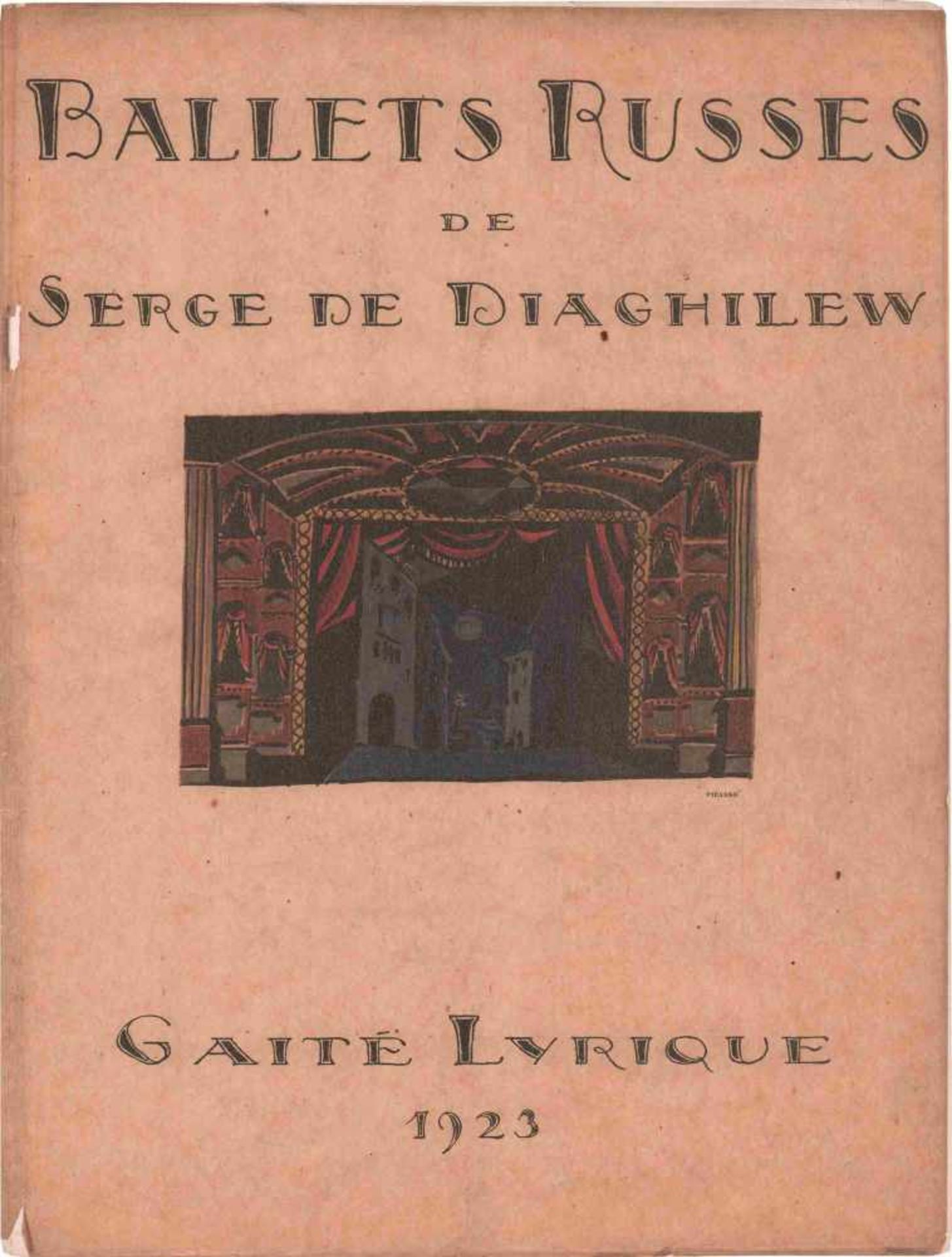 [BALLETS RUSSES, GONTSCHAROWA, LARIONOW, PICASSO, DIAGHILEW] Ballets Russes im Théâtre Lyrique