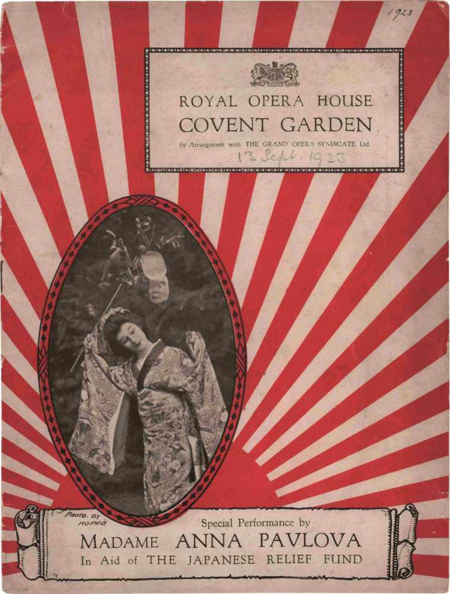 [BALLETS RUSSES, ANNA PAVLOWA] Lot aus 6 Programmheften der Gastvorstellungen von Anna Pawlowa in - Bild 2 aus 3