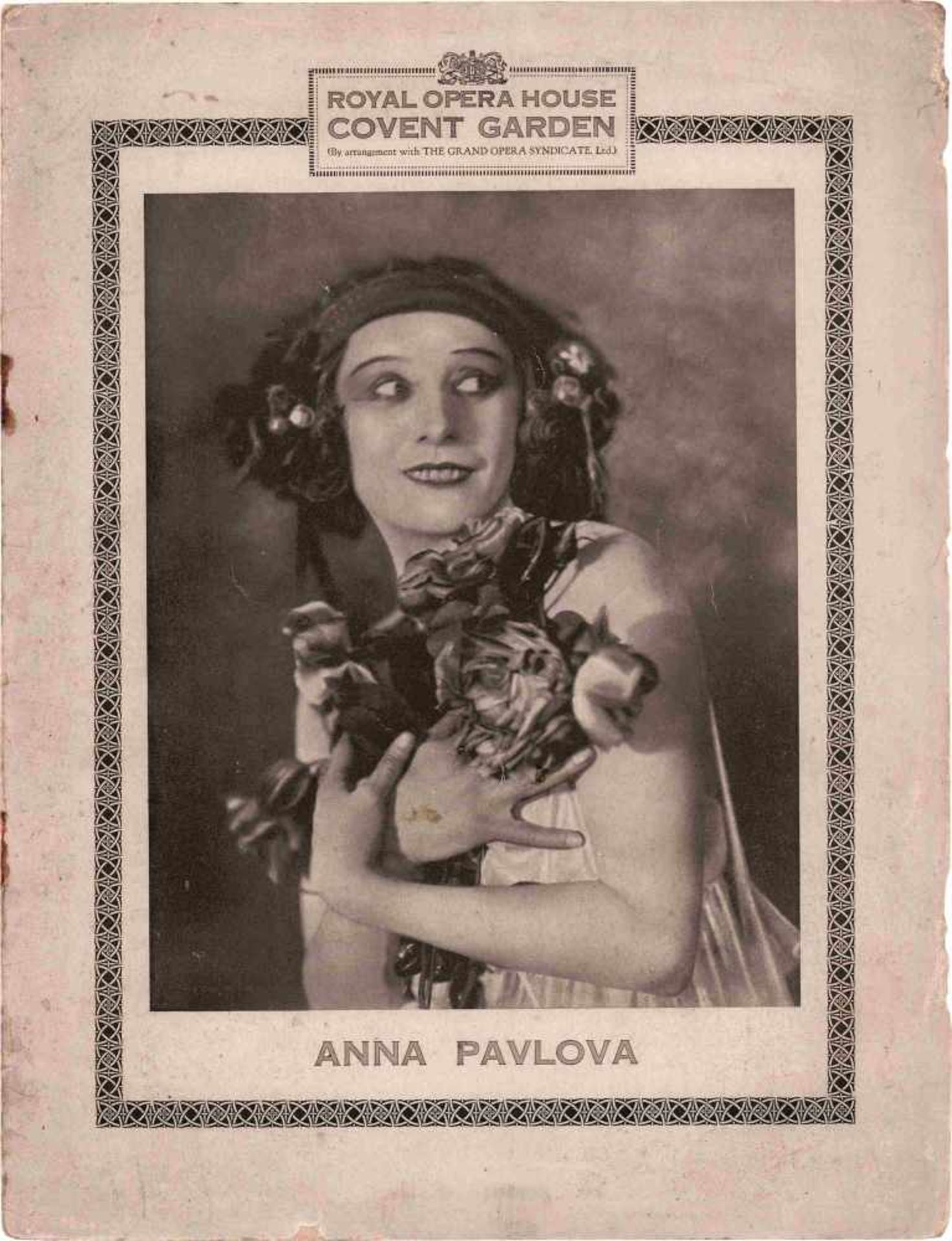 [BALLETS RUSSES, ANNA PAVLOWA] Lot aus 6 Programmheften der Gastvorstellungen von Anna Pawlowa in