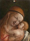 Albrecht Dürer (Nachfolge) Maria mit Kind Öl auf Holz. 1531. 43,5 x 32 cm. Datiert oben rechts neben