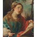 Deutsch Maria Magdalena als Büßerin Öl auf Holz. (1. Hälfte 17. Jh.). 23 x 18,2 cm. Provenienz: