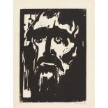 Emil Nolde Prophet Holzschnitt auf chamoisfarbenem, festem Velin. (1912). Ca. 31,5 x 22,5 cm (