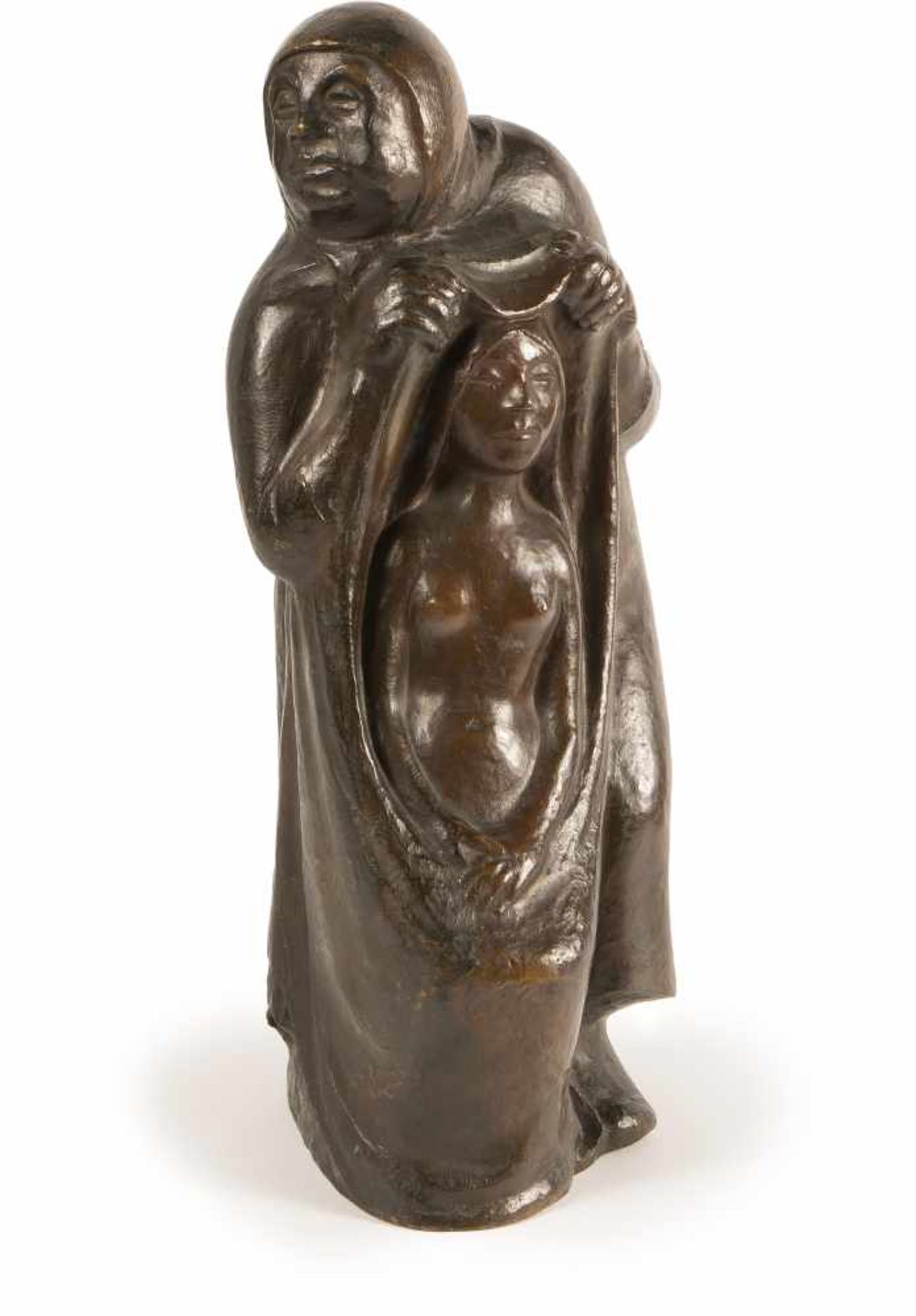 Ernst Barlach Die Kupplerin II Bronze mit dunkelbrauner Patina. (1920). Höhe ca. 46,5 cm. Ein