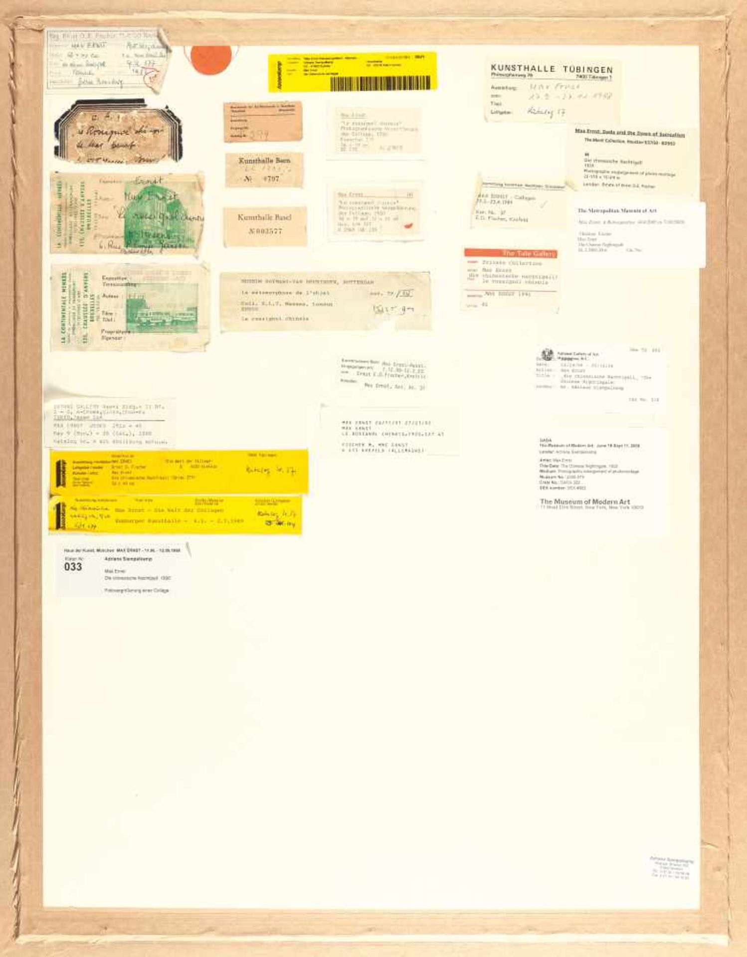 Max Ernst Die chinesische Nachtigall Fotografie auf Fotopapier. (19)20. Ca. 56 x 40 cm. Eines von - Image 3 of 3
