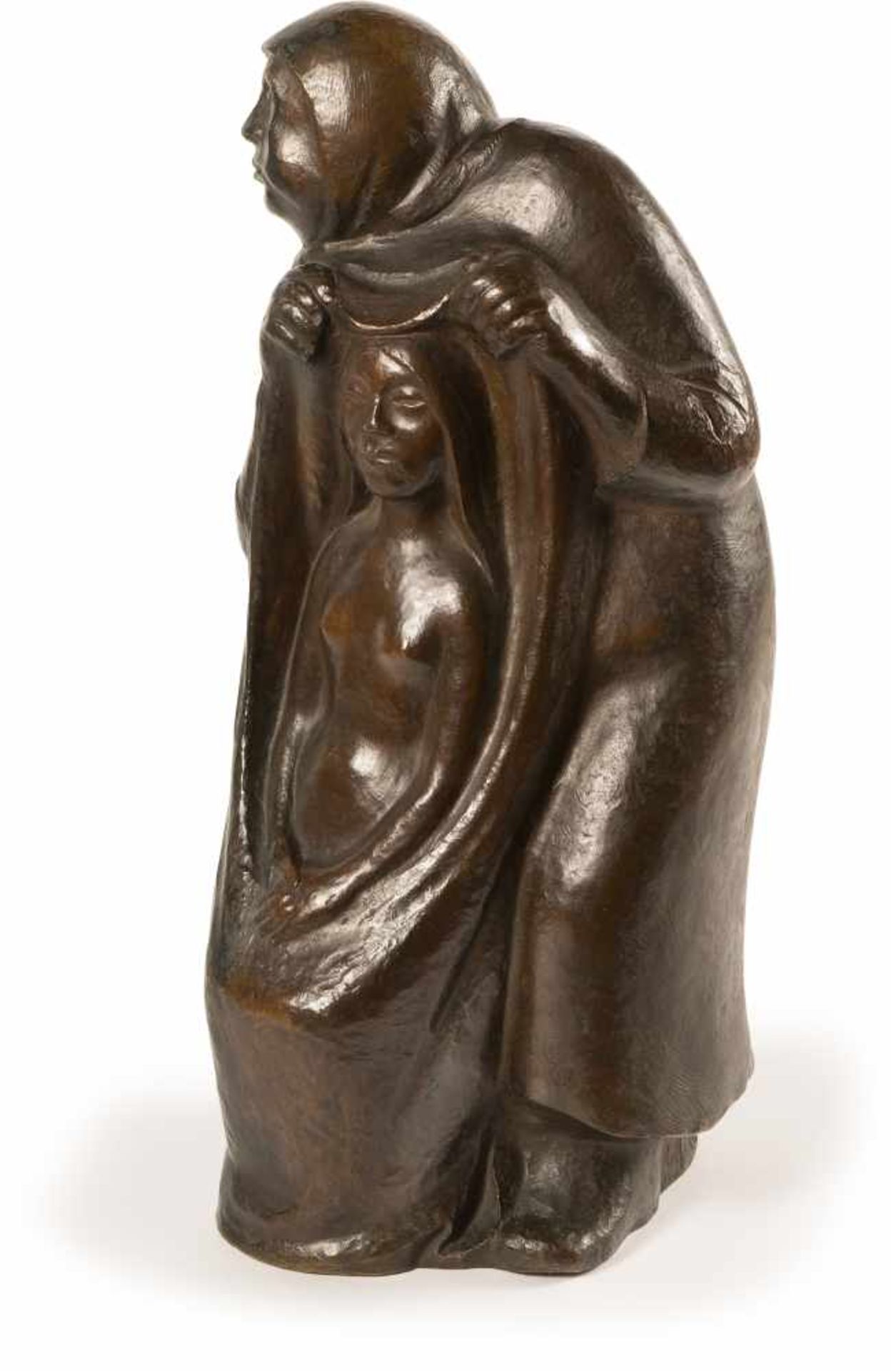 Ernst Barlach Die Kupplerin II Bronze mit dunkelbrauner Patina. (1920). Höhe ca. 46,5 cm. Ein - Image 2 of 6
