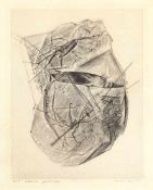Max Ernst „éclaires précoces“ Frottage mit Bleistift auf dünnem Velin, vom Künstler ganzseitig auf