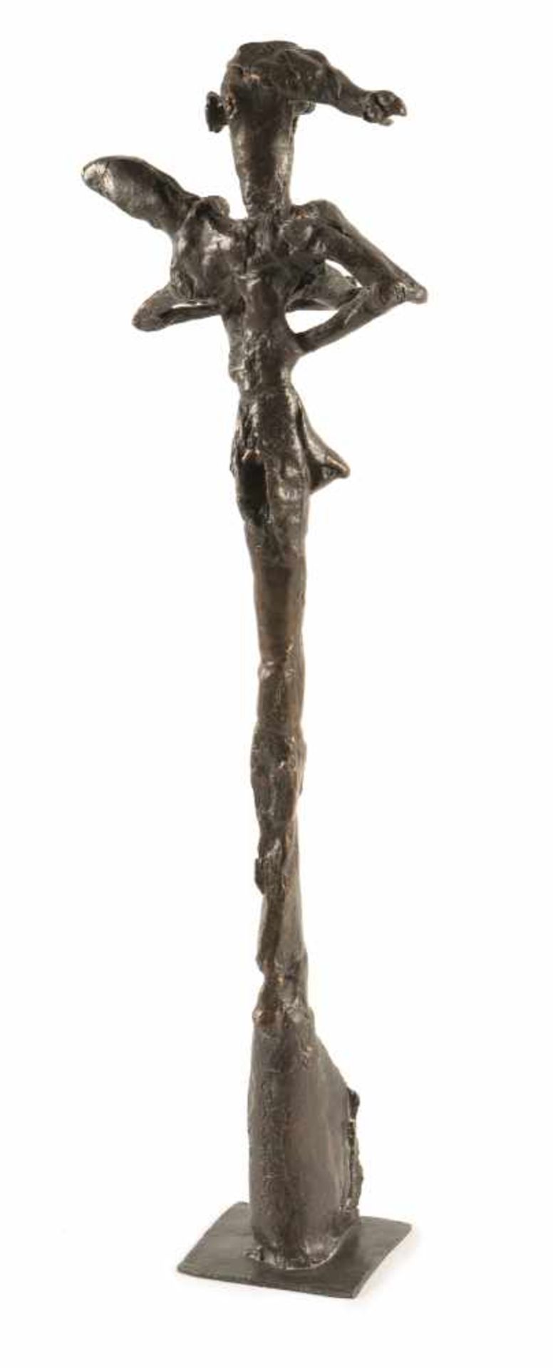 Lothar Fischer Tierträgerin II Bronze mit brauner Patina. (1993). Ca. 65 x 22 x 10 cm. Einer von nur - Bild 2 aus 2