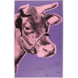 Andy Warhol Cow Farbige Serigraphie auf weichem Tapetenpapier. (1976). Ca. 115 x 75 cm. Eines von