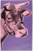 Andy Warhol Cow Farbige Serigraphie auf weichem Tapetenpapier. (1976). Ca. 115 x 75 cm. Eines von