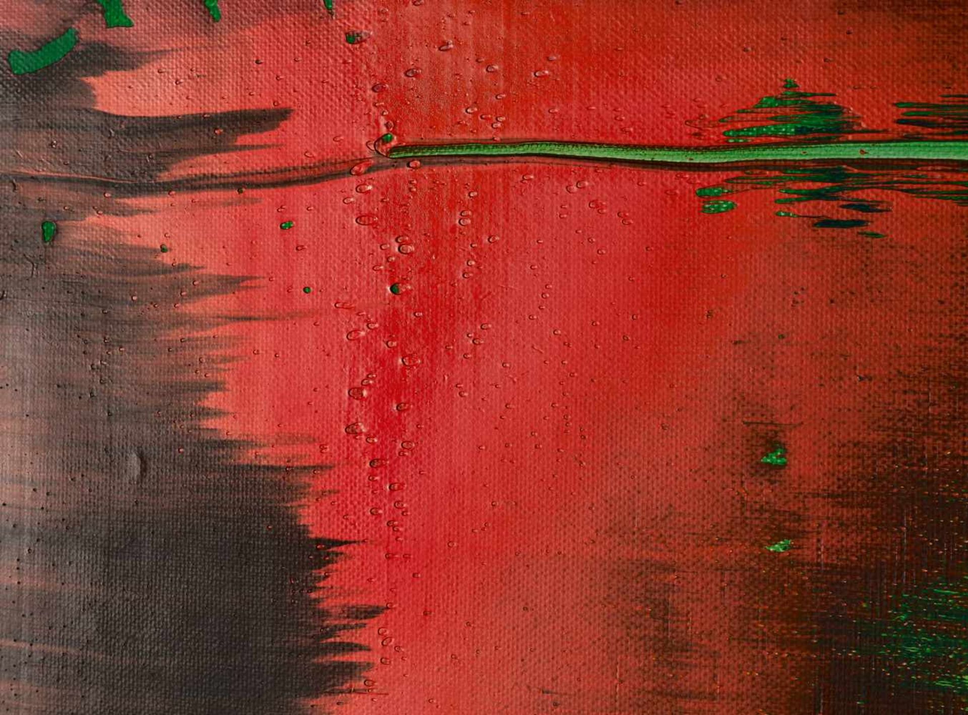 Gerhard Richter Grün-Blau-Rot Öl auf Leinwand. (19)93. Ca. 29,5 x 40 cm. Verso auf der Leinwand - Bild 4 aus 11
