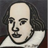 Claus Otto Paeffgen Ohne Titel (William Shakespeare) Acryl auf Fotoleinwand. (19)80. Ca. 115 x 115