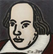 Claus Otto Paeffgen Ohne Titel (William Shakespeare) Acryl auf Fotoleinwand. (19)80. Ca. 115 x 115