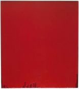 Jospeh Marioni „Red Painting“ Acryl auf Leinwand. (19)92. Ca. 90 x 80 cm. Verso auf der