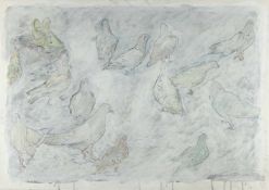 Werner Berges „17 Stück“ Wachs, Pastell und Acryl auf festem Karton. 1981. Ca. 62,5 x 88 cm.
