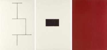 Blinky Palermo Mappe zur Wandmalerei Hamburger Kunstverein (1973) Farbige Serigraphie (1) und