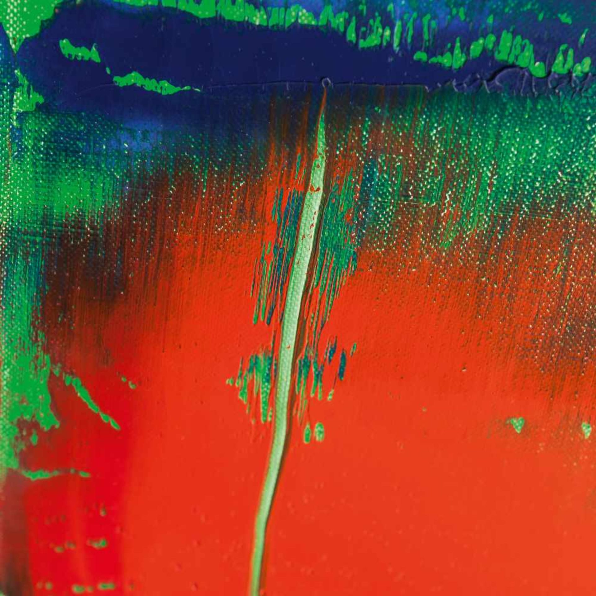 Gerhard Richter Grün-Blau-Rot Öl auf Leinwand. (19)93. Ca. 29,5 x 40 cm. Verso auf der Leinwand - Bild 11 aus 11